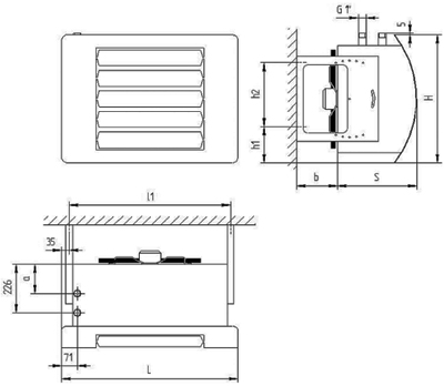 Рис.1. Схема агрегатов воздушного отопления АВО