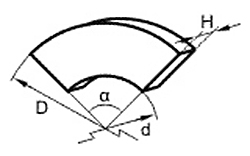 Чертеж фрикционной накладки УВ 3141-00-009/801В