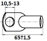 Схема габаритов наконечника медного 10,5х60