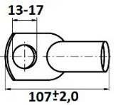 Схема наконечника медного 13х107