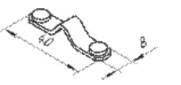 Схема подвижного электроконтакта 40х8