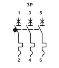 Схема принципиальная выключателя FB1-125 ECO 3P C80