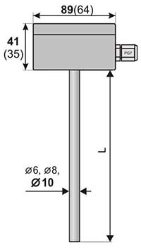 Габаритные размеры термопреобразователя ТСМ-011