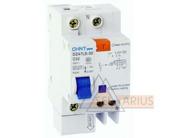 Дифференциальные автоматические выключатели DZ47LE-32 1PN C25 100mA фото 1